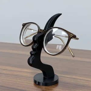 Porte-lunettes à profil humain minimaliste - Support décoratif design artisanal