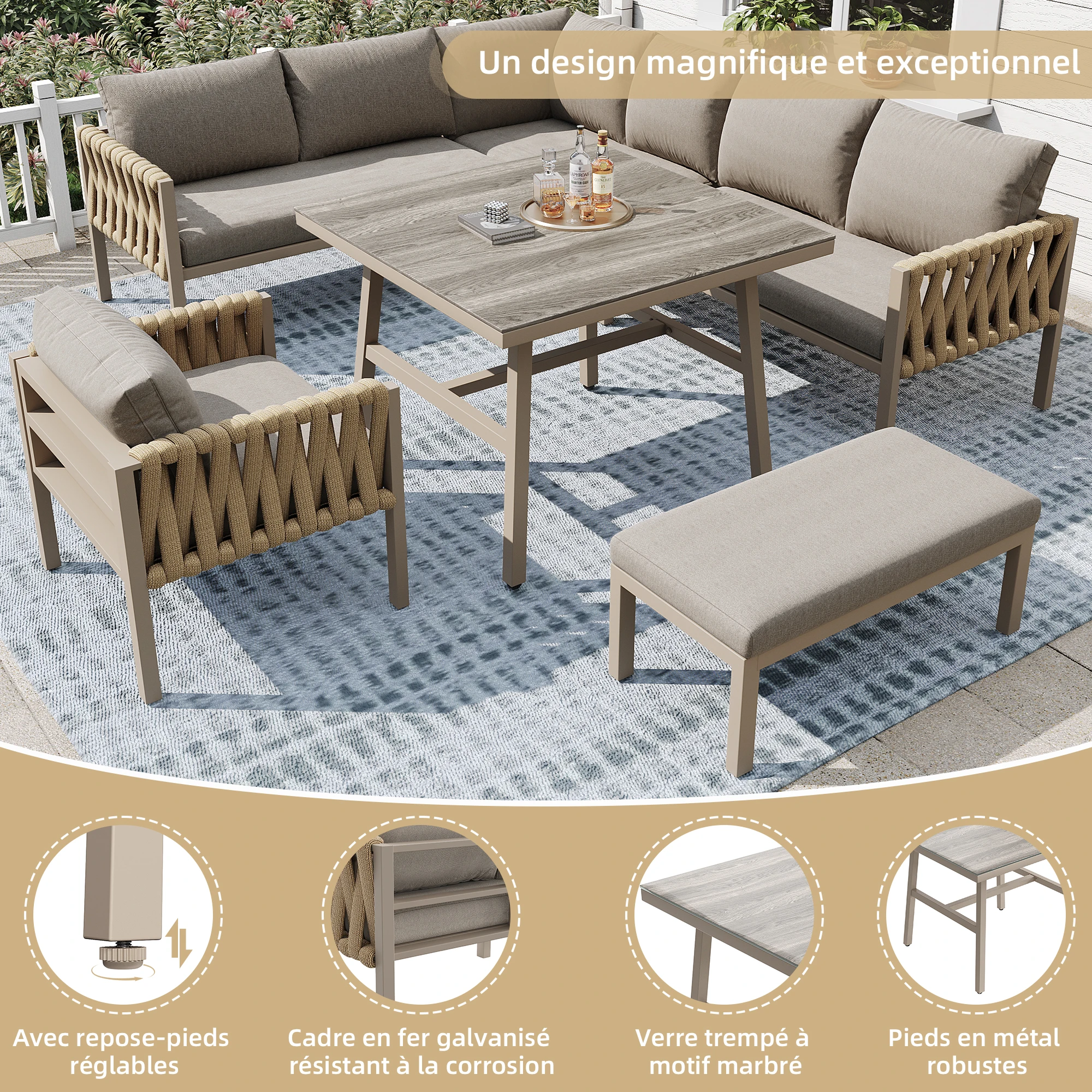 meubles de jardin corde — LeMondeDeLaDeco.fr