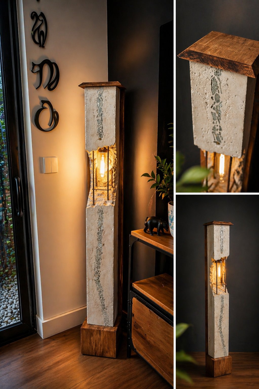 luminaire mural béton design artisanal — LeMondeDeLaDeco.fr