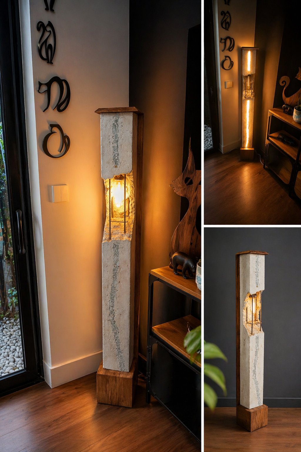 luminaire mural béton design artisanal — LeMondeDeLaDeco.fr